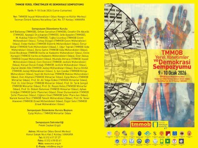TMMOB YEREL YÖNETİMLER VE DEMOKRASİ SEMPOZYUMU 9-10 OCAK 2026DA ANKARADA GERÇEKLEŞTİRİLECEK